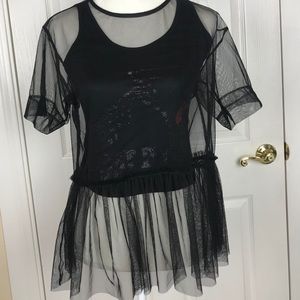 NWT Zara Basic Post Punk Top Size Small